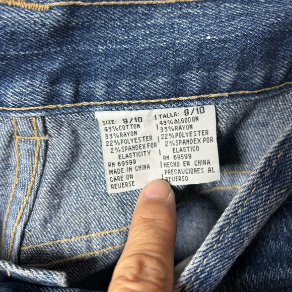 Vintage 90s Anti-Basic Daily Jeans Size 9/10 Women High Waist Net Side Y2K - Picture 4 of 9